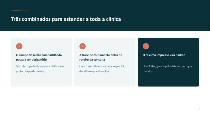 Três combinados em cartões, o último em destaque