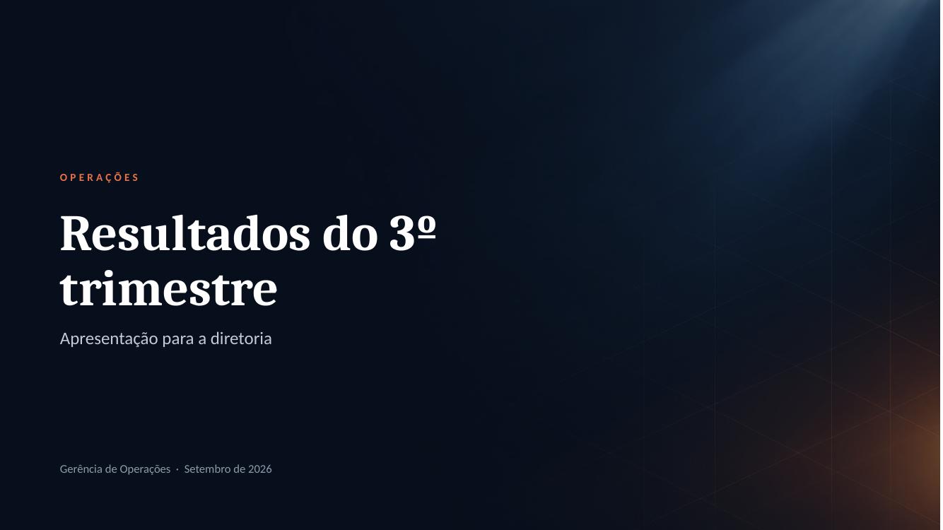Capa de apresentação